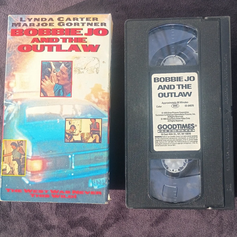 ​Bobbie Jo and the Outlaw VHS Lynda Carter New Mexico Cult Classic Rare Film ♋